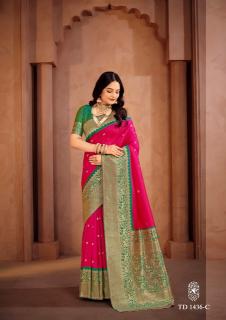 Zarkaashi sharini vol 4 banarasi best saree in low price